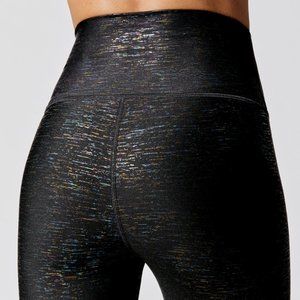 DESIGNER LUXE METALLIC STRIPED LEGGING NWT L MCM